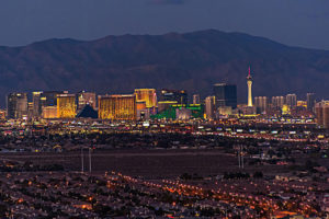 A picture of the vegas strip for Southern Highlands private golf community of Las Vegas Nevada