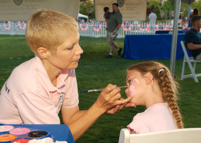 Memorial Day BBQ kid getting face painted at Southern Highlands Private Golf Community of Las Vegas Nevada